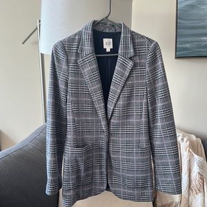 Gap Navy Plaid Blazer, Size 0/Small